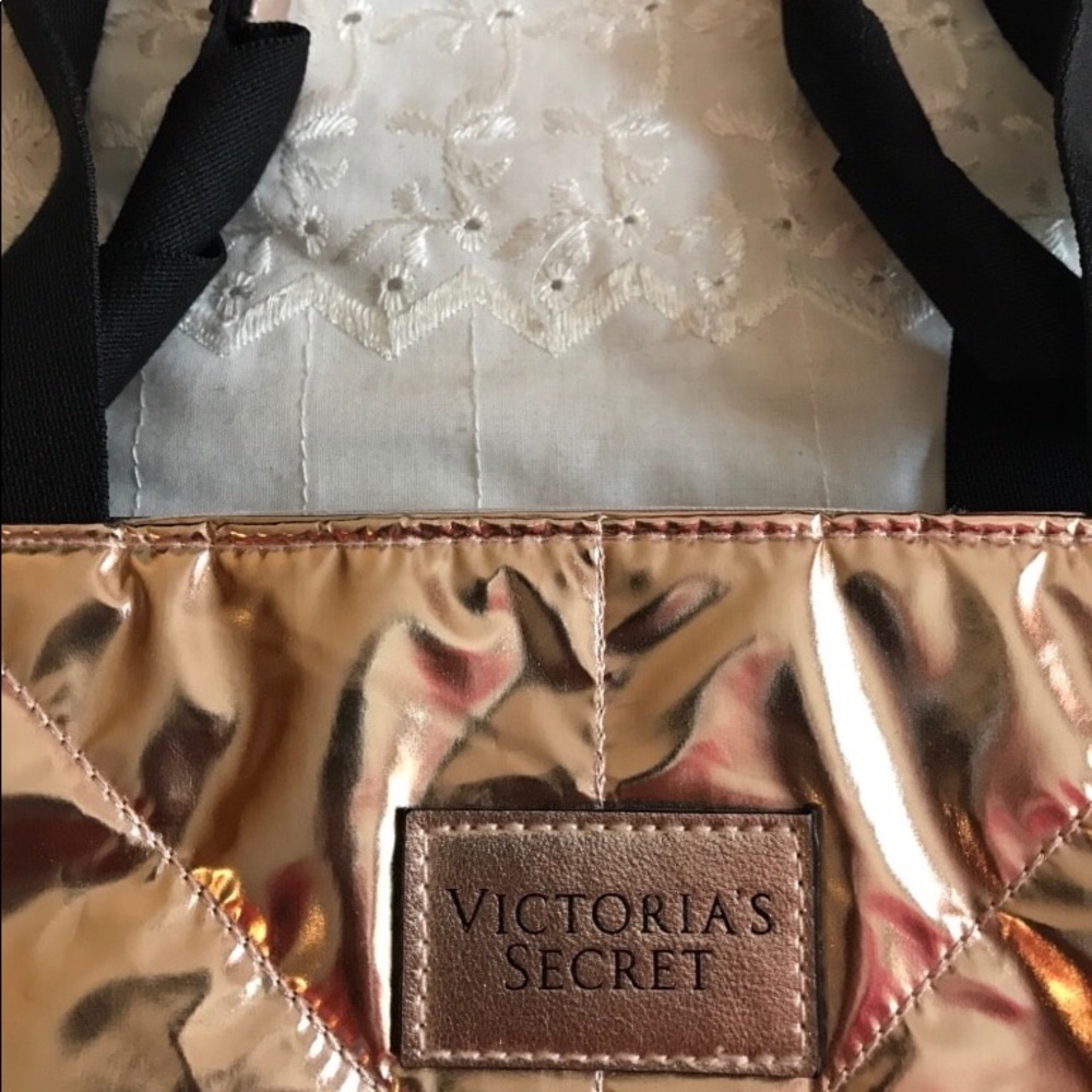 Victoria’s Secret rose gold bag